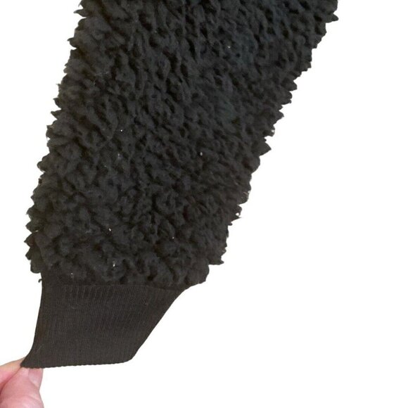 Sonoma Ladies Intimates Black Fleece Size M Sweatshirt Soft Fluffy Cozy Top - Picture 4 of 6